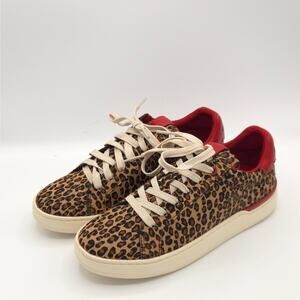 Coach Lowline Women's red leopard print low top size 6 sneakers